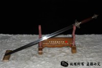 精品铜装百炼钢太极剑-牡丹图