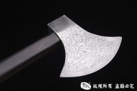 花纹钢斧头-家用砍骨头、收藏一举两得