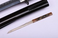 日本签署铭的360年古董肋差
