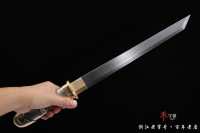 大马士革天梯纹虎威短唐刀