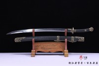 龙装百炼钢烧刃鱼皮清刀
